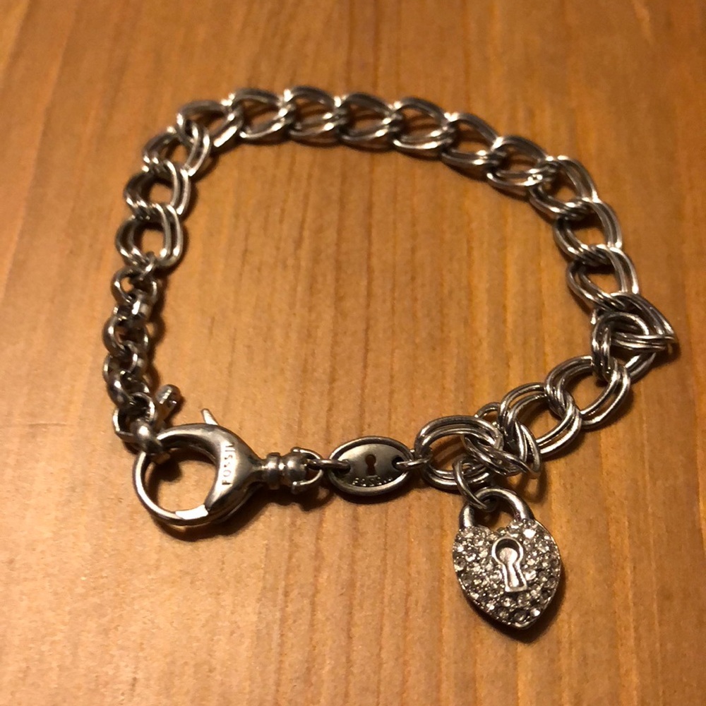 Fossil heart bracelet